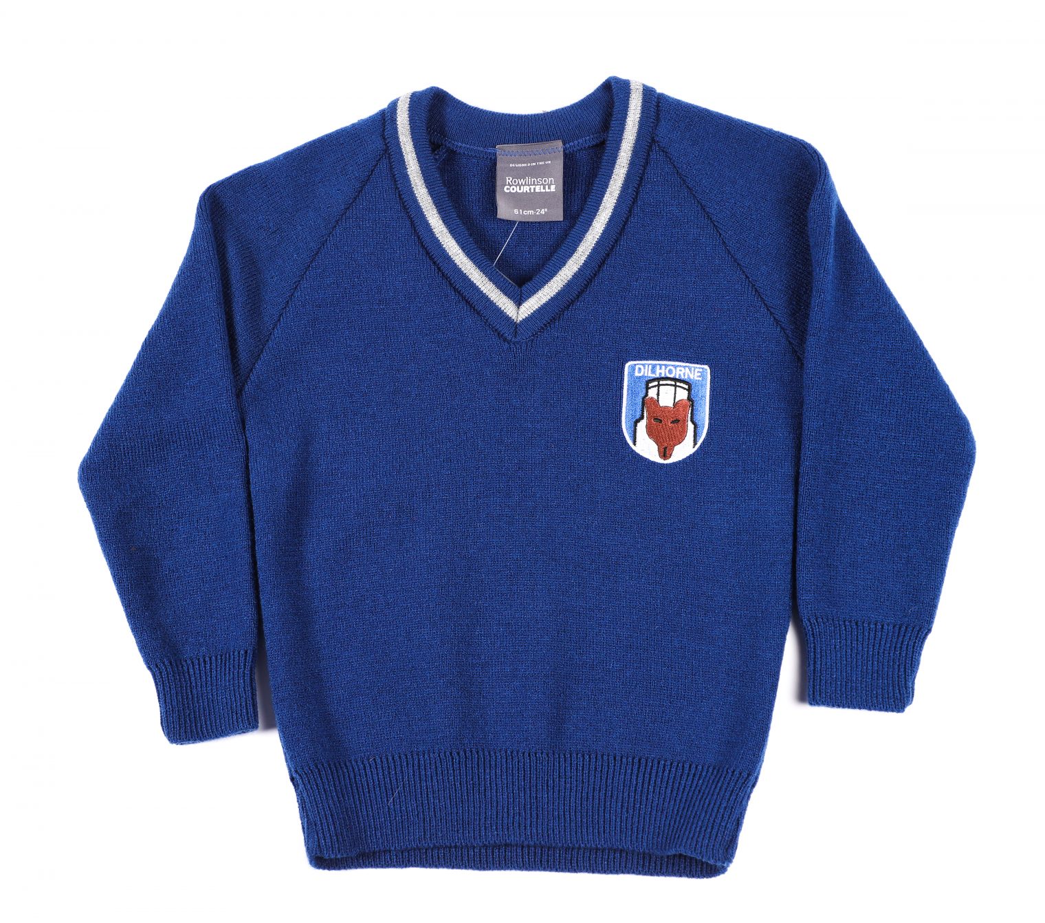 Dilhorne Primary School Striped V-neck Pullover - Something Special Cheadle
